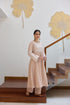 FRONT AND BACK YOKE KURTA - BEIGE CO-ORD SET  (2PC SET)