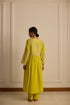 FRONT AND BACK YOKE KURTA - YELLOW CO-ORD SET (2PC SET)