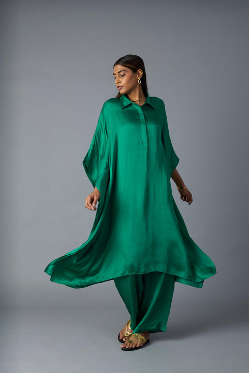 CHANDNI KAFTAN SET- GREEN