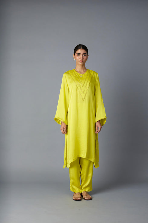 TEEN PATTI SET- LIME YELLOW