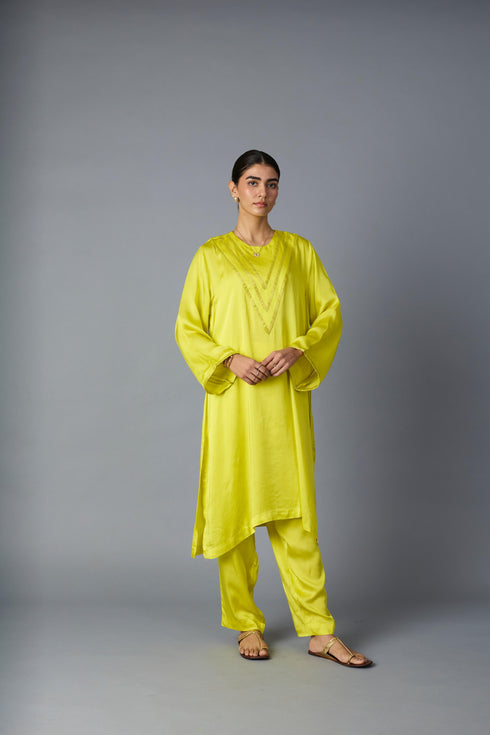TEEN PATTI SET- LIME YELLOW