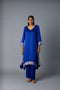 KAMAL ASYMMETRICAL  SET -ROYAL BLUE  (SET OF TWO )