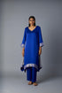 KAMAL ASYMMETRICAL  SET -ROYAL BLUE  (SET OF TWO )