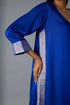 KAMAL ASYMMETRICAL  SET -ROYAL BLUE  (SET OF TWO )