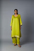 KAMAL CO-ORD SET -LIME GREEN (SET OF TWO )