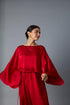 BATWING DRESS RED