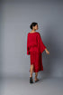 BATWING DRESS RED