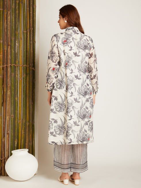 LINEN CO-ORD SET GREY