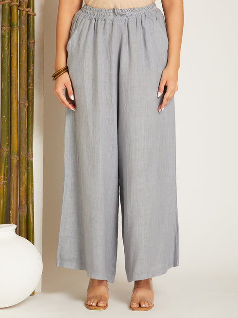 LINEN CO-ORD SET LONG  BLUE
