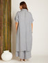 LINEN CO-ORD SET LONG  BLUE
