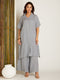 LINEN CO-ORD SET LONG  BLUE