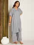 LINEN CO-ORD SET LONG  BLUE
