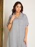 LINEN CO-ORD SET LONG  BLUE