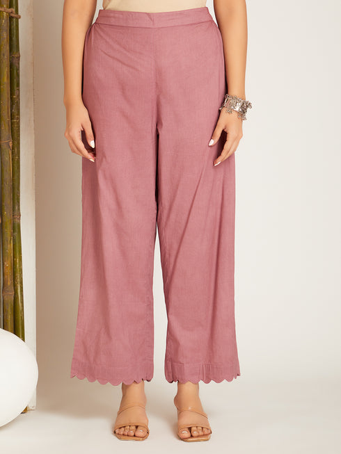 LINEN KURTA SET ROSE