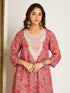 LINEN KURTA SET ROSE