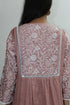 FRONT PINTUCKS AND BACK YOKE KURTA - ROSE