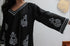 CHIKANKARI BLACK ASYMMETRICAL KURTA