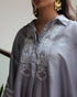 COLLARED SHORT KURTA - GREY