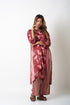 FLORAL AND STRIPES CO-ORD SET - MAROON