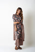 FLORAL AND STRIPES CO-ORD SET - BLACK