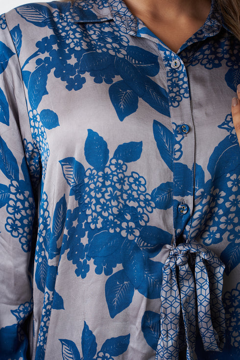 TIE UP CO-ORD SET - BLUE