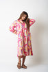 BAND COLLAR DRESS - MULTICOLOUR