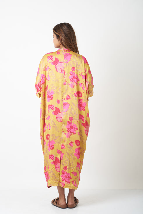V-NECK KAFTAN - YELLOW