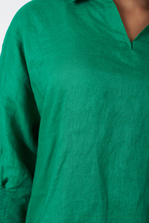 LINEN CO-ORD SET - GREEN