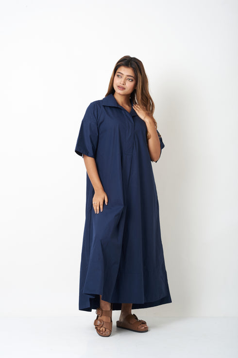 SHIRT DRESS - BLUE