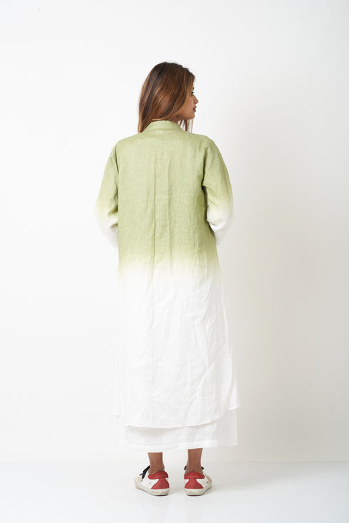 OMBRE LAYERED DRESS - GREEN