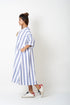 BLUE STRIPE LONG SHIRT DRESS