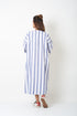 BLUE STRIPE LONG SHIRT DRESS