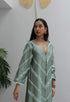 CHIKANKARI OVERLAY - GREEN