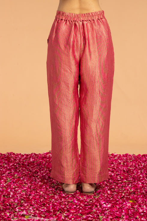 ZARI STRIPES PANTS - MAGENTA