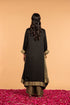 KAMAL ASYMMETRICAL  TUNIC- BLACK