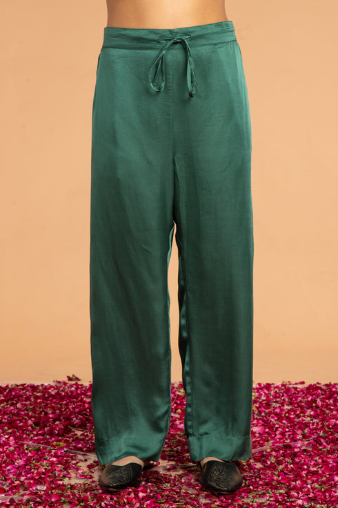 SLIM FIT PANTS -GREEN