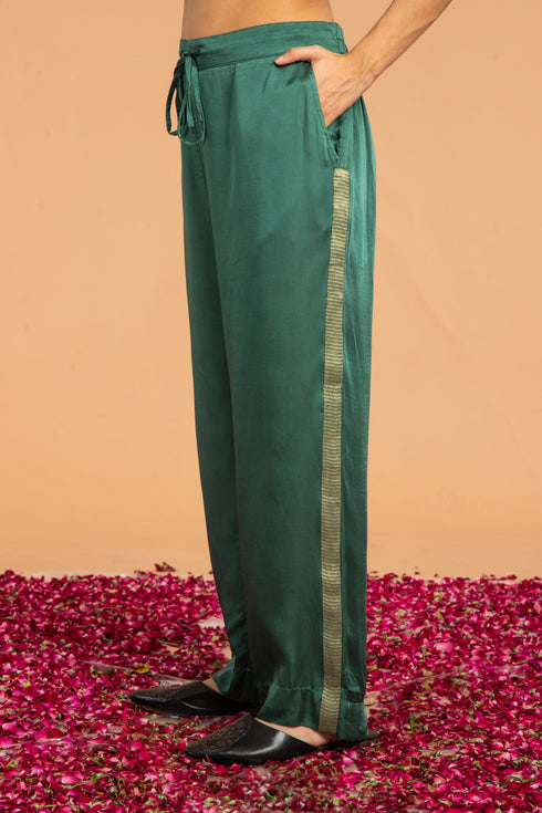 SLIM FIT PANTS -GREEN