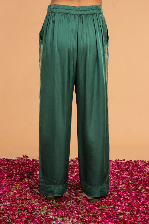 SLIM FIT PANTS -GREEN