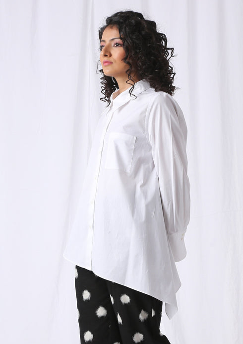 HIGH LOW POINTED SHIRT