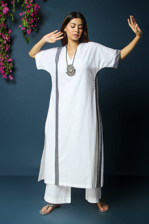 FIRDAUS CO-ORD SET - WHITE