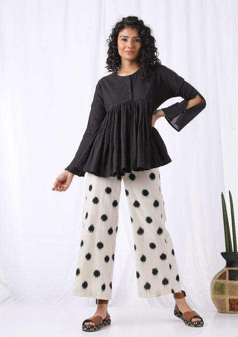 WIDE LEG IKAT POLKA PANTS