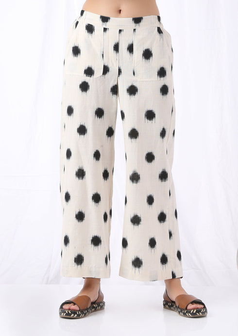 WIDE LEG IKAT POLKA PANTS