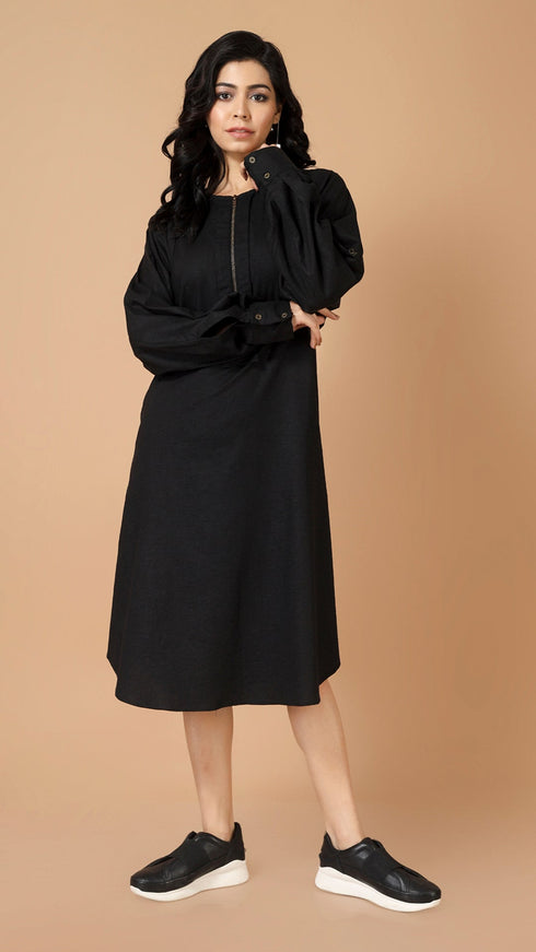 OVERSIZE ZIPPER DRESS