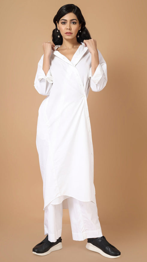 WRAP SHIRT CO-ORD SET