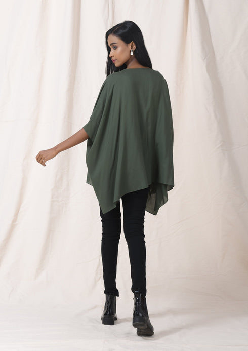 KAFTAN TOP-OLIVE