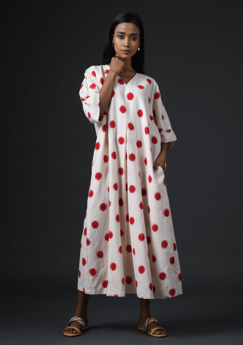 RED POLKA DRESS