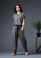 TIE BELT JUMPSUIT