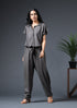 TIE BELT JUMPSUIT