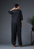 V NECK BUTTON-UP JUMPSUIT