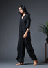 V NECK BUTTON-UP JUMPSUIT